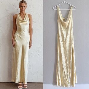 Selfie Leslie Cassiopeia Open Back Maxi Dress Butter